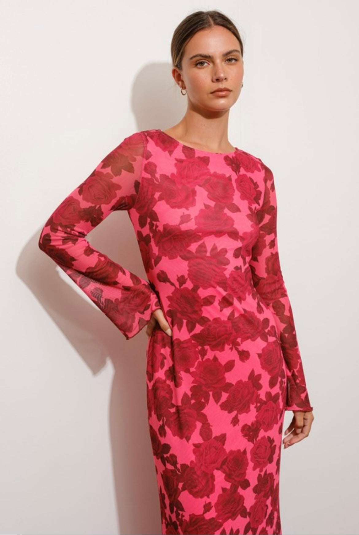 Floral Long Sleeve Maxi Dress