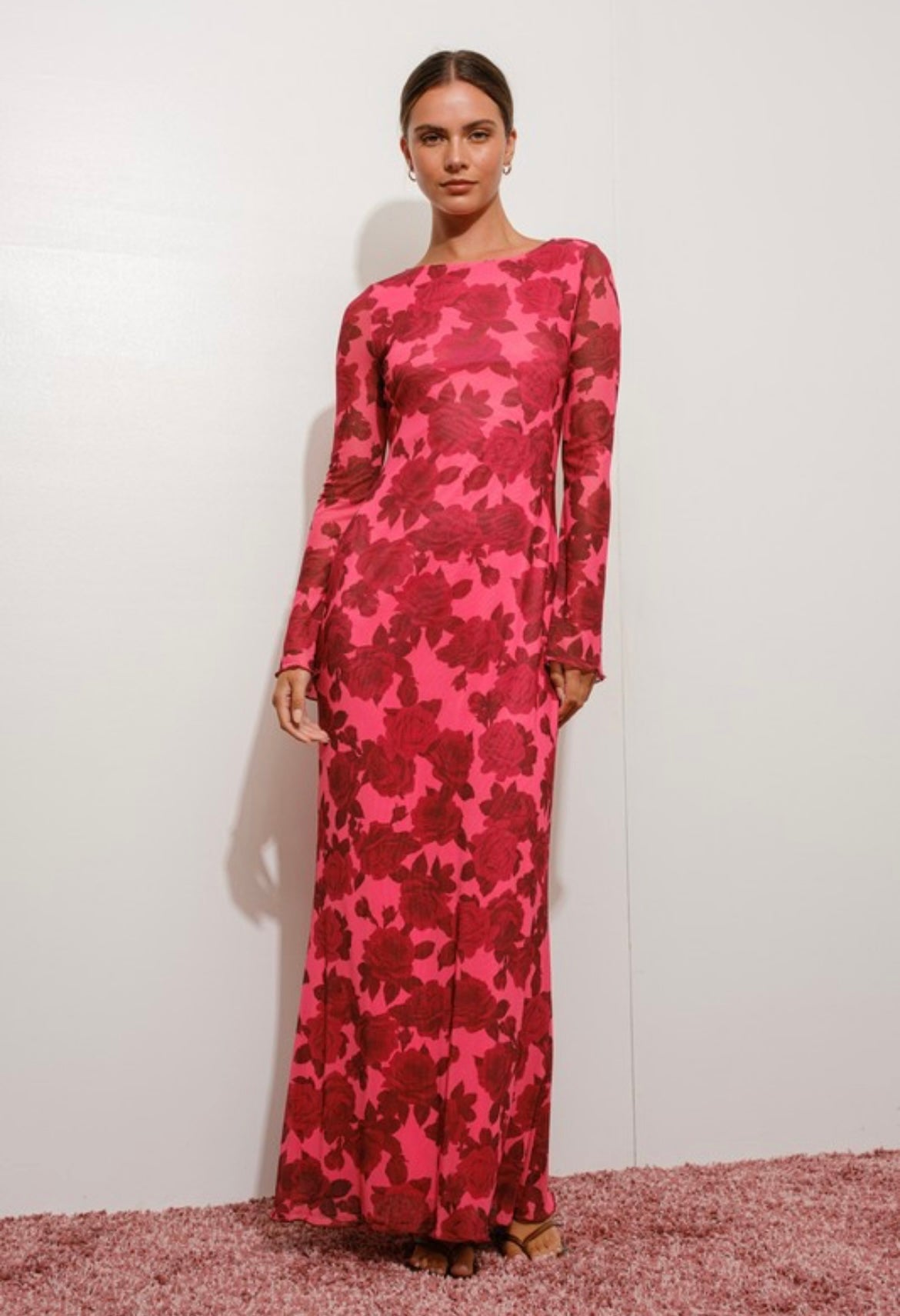 Floral Long Sleeve Maxi Dress