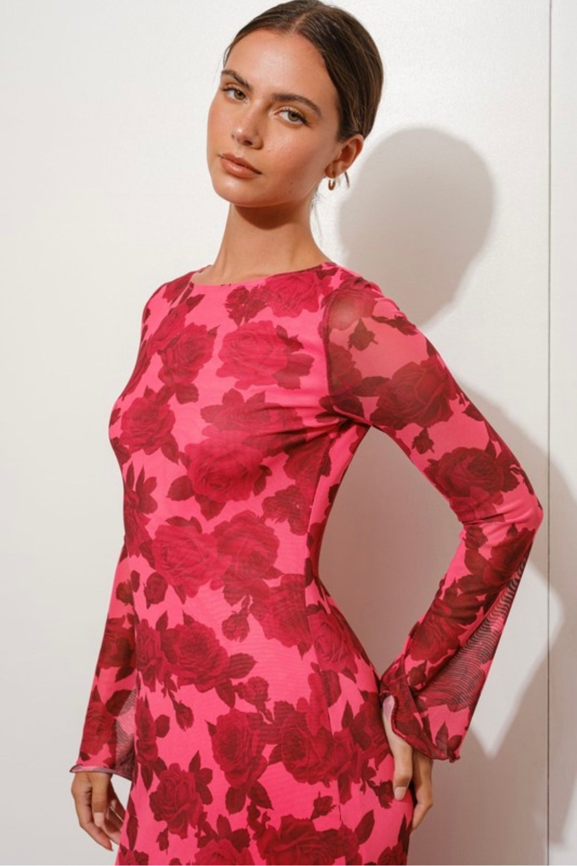 Floral Long Sleeve Maxi Dress