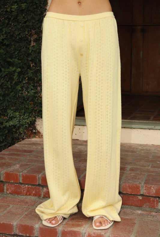 Top and Pants Knit set in Yellow