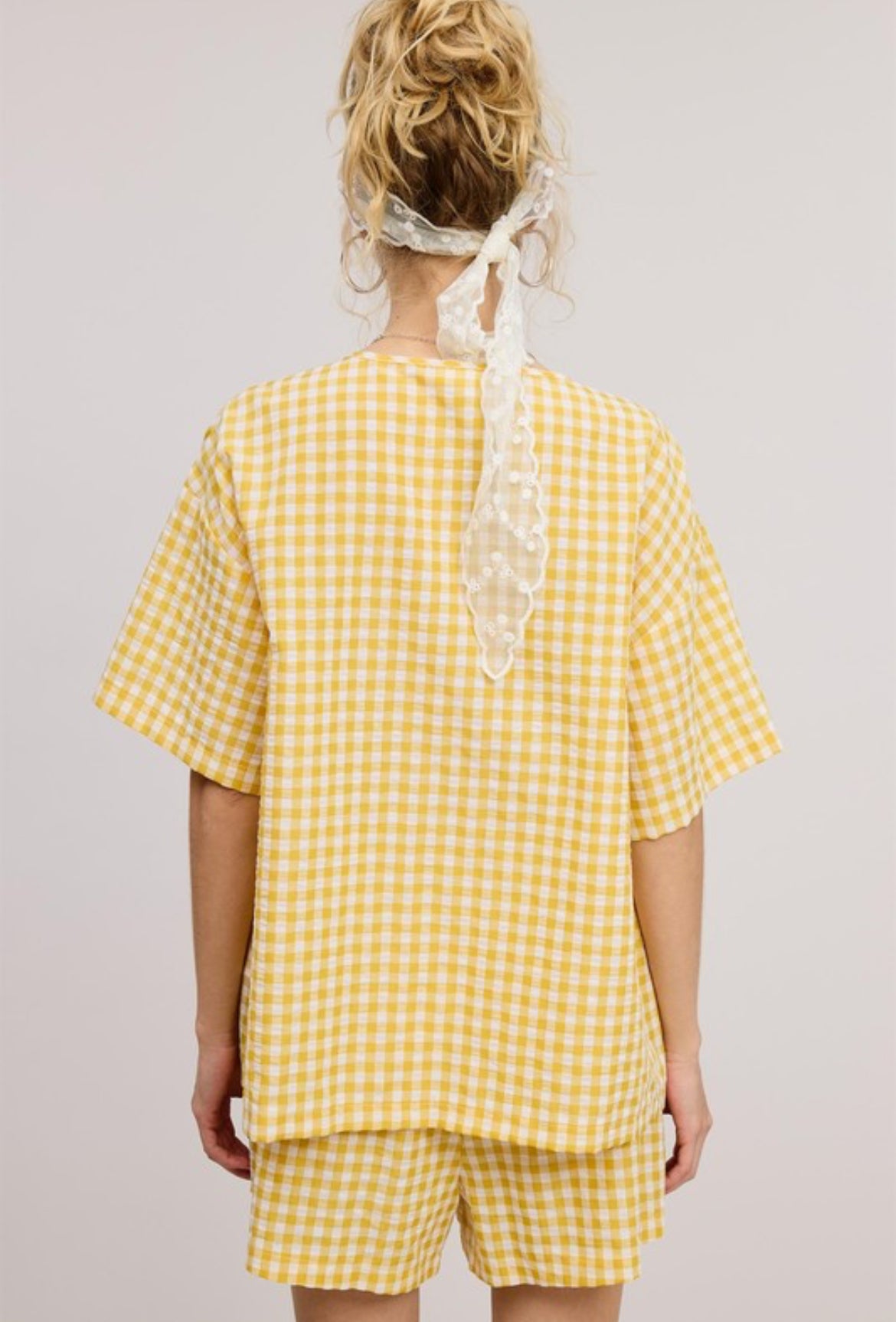 Ribbon Top and Short Set in Yellow