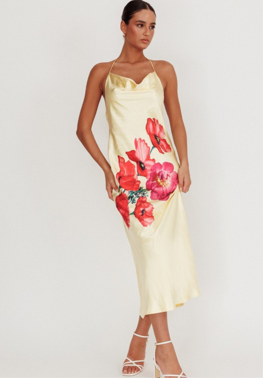 Yellow Dress with Flowers