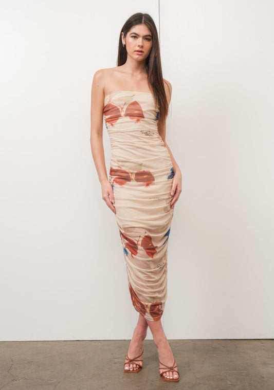 Ruched Butterfly Dress