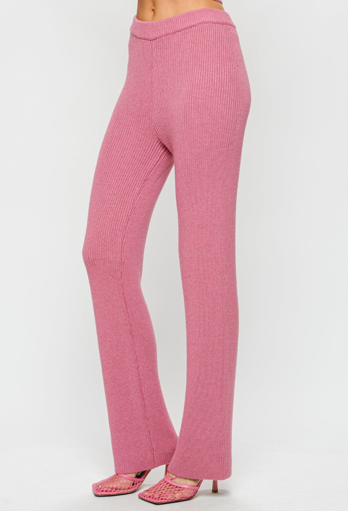Knit Top and Pants Set in Pink