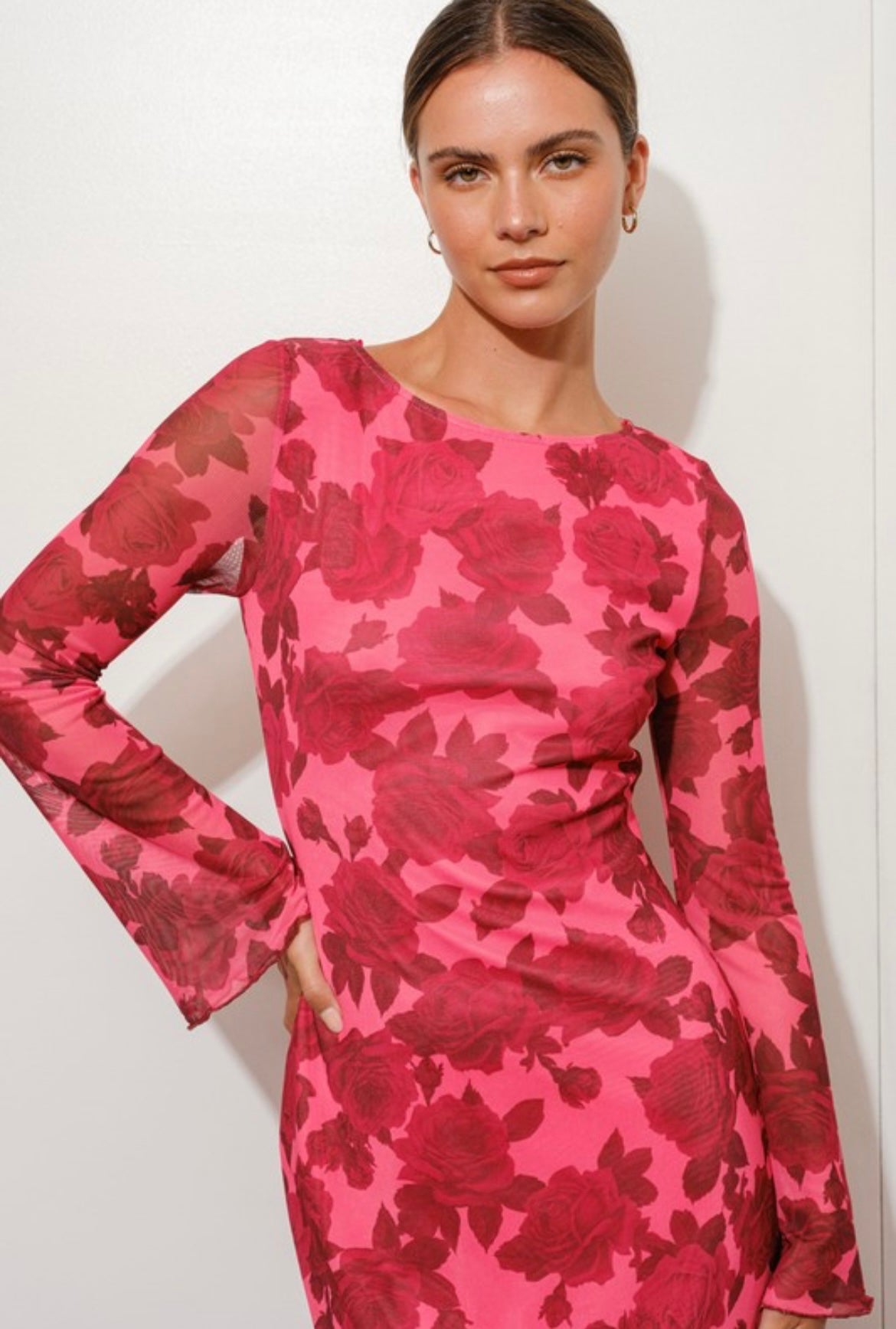 Floral Long Sleeve Maxi Dress
