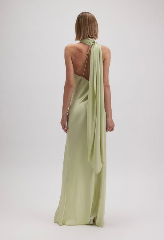 Drape Scarf Maxi Dress in Light Sage