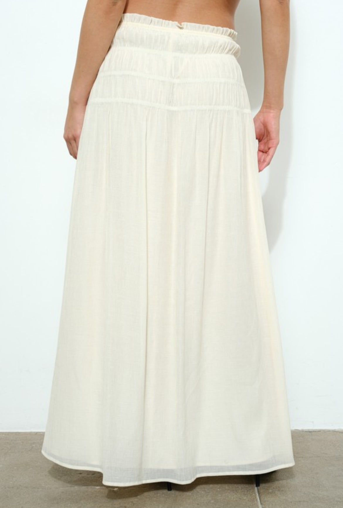 Halter Top and Maxi Skirt in Cream
