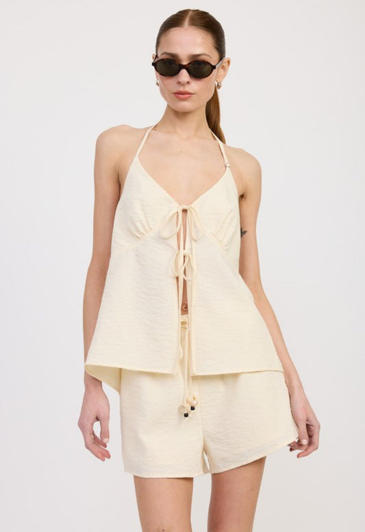 Halter Backless Top and Short Set