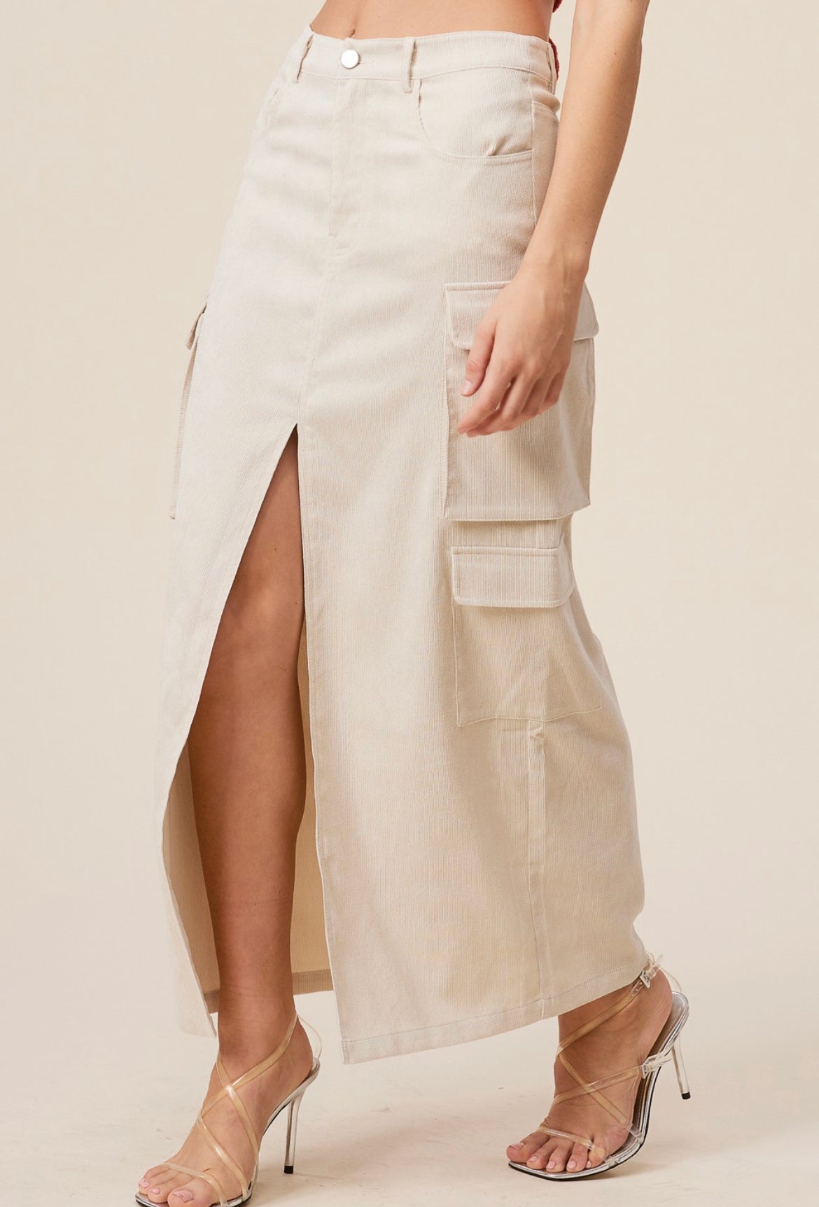 Cargo Skirt in Beige