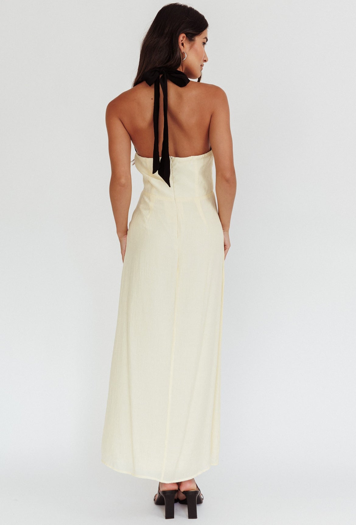 Two tone Halterneck Maxi Dress