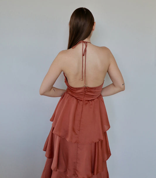 Open Back Ruffled Dress