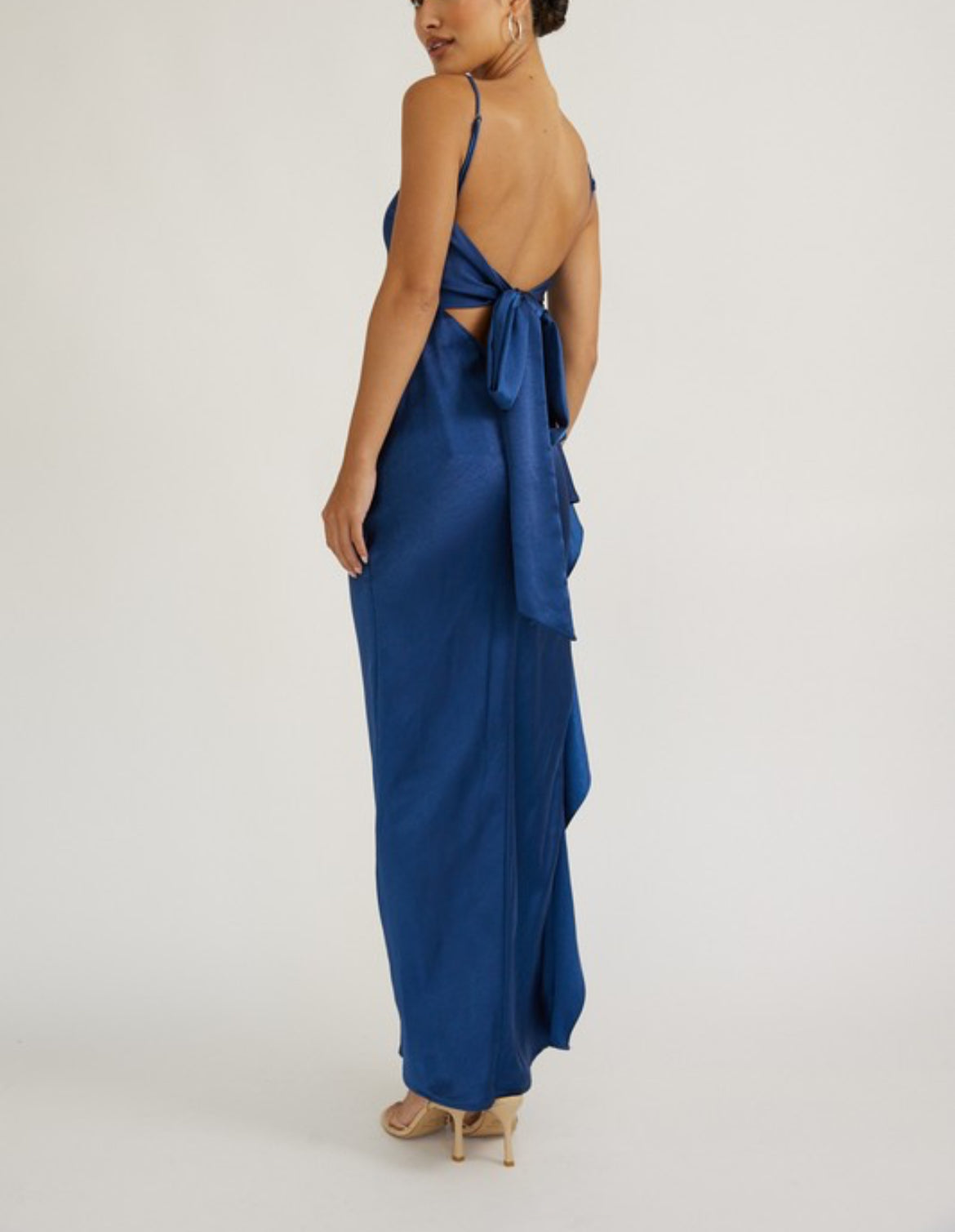 Side Slit Midi Dress in Blue