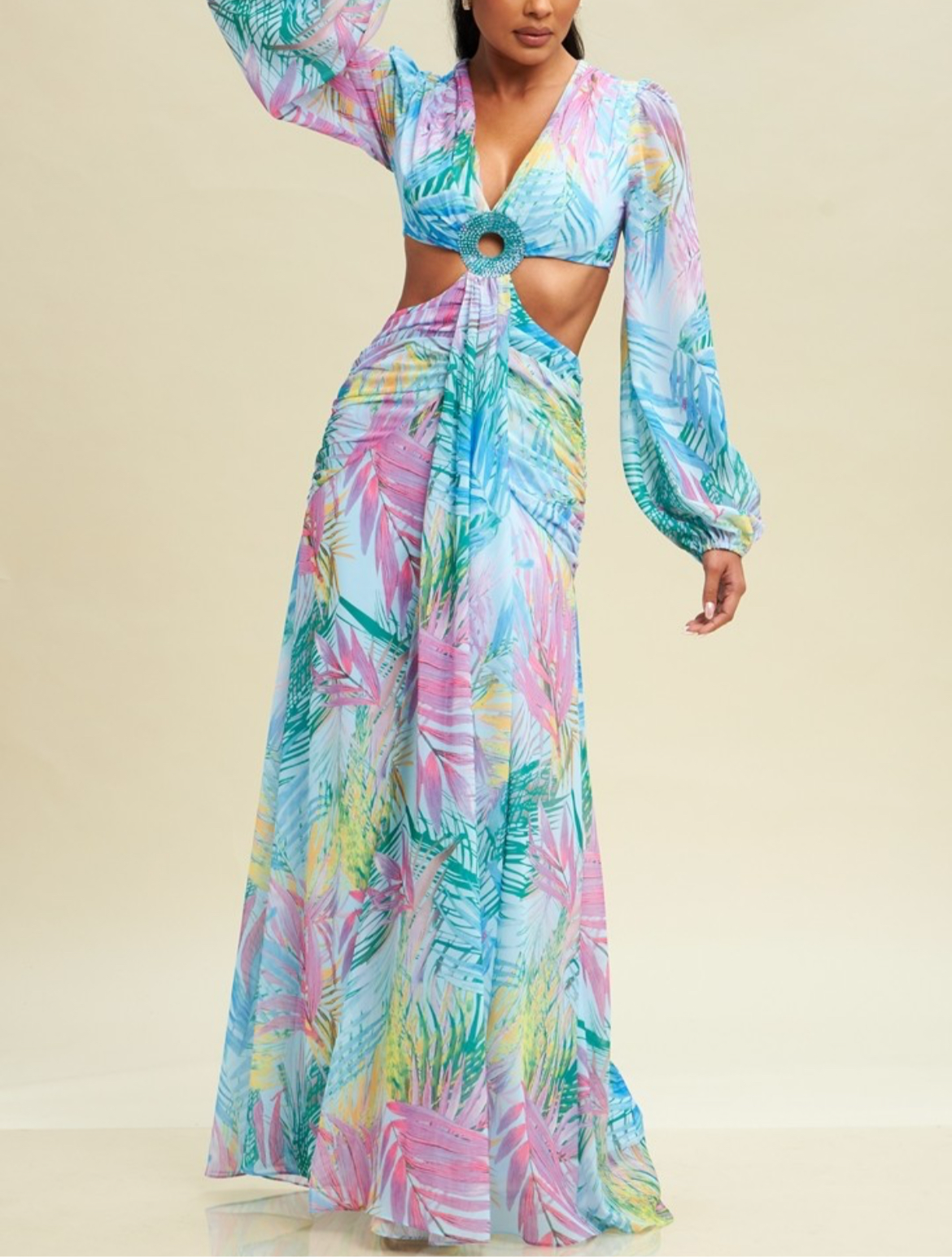 Beach Cut out Maxi Dress