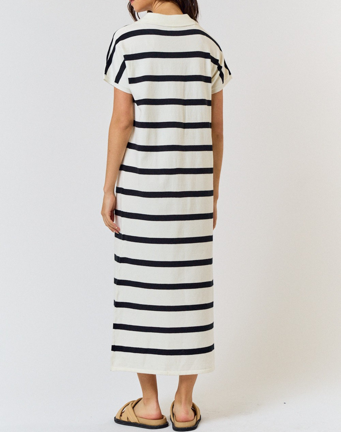 Striped Knit Maxi Dress