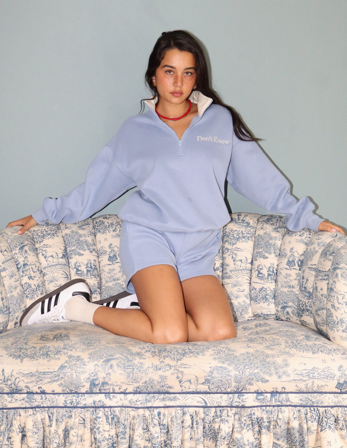 Pullover and Short Set in light Blue