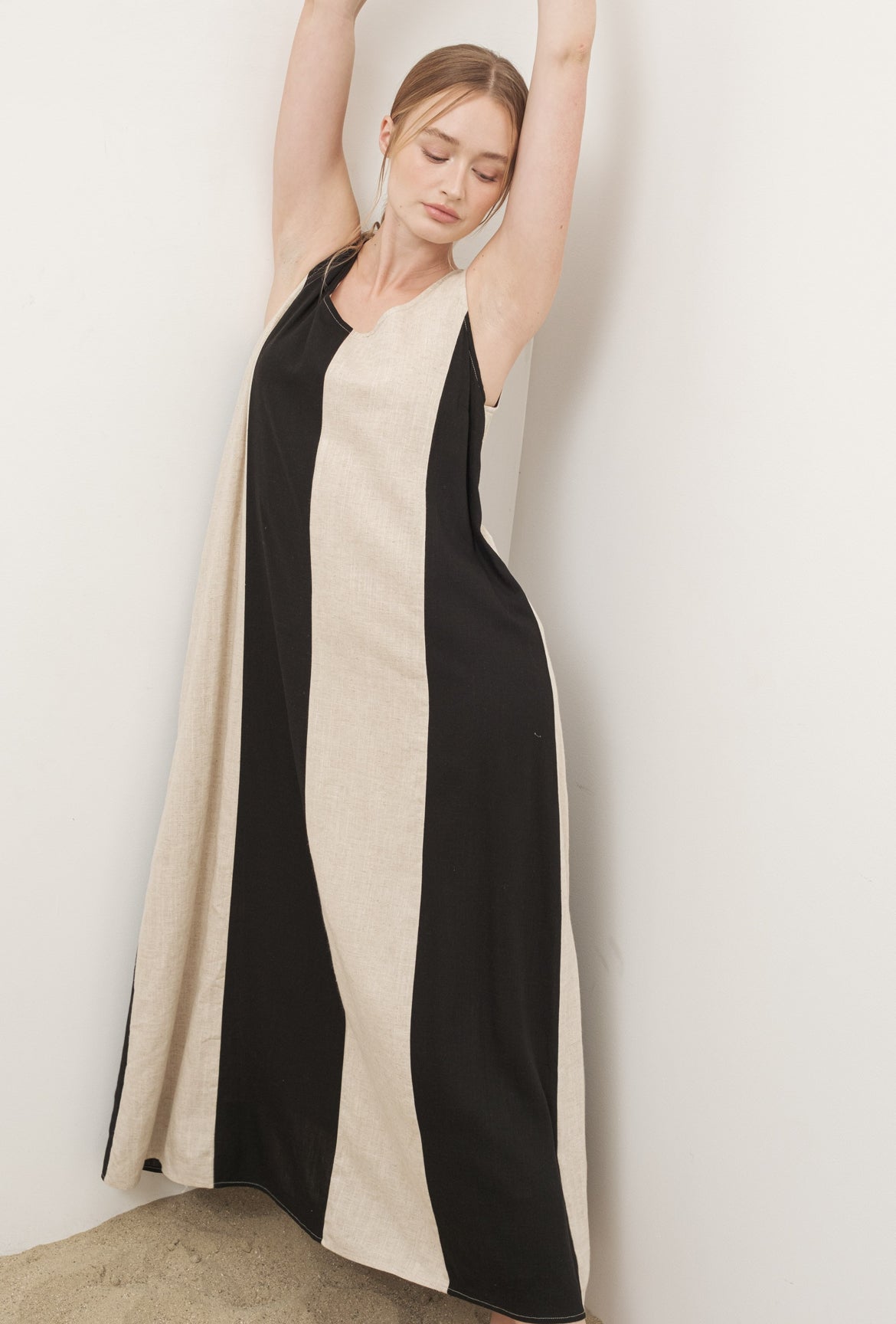 Color Block Maxi Dress