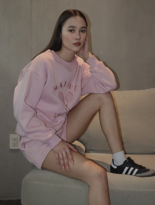 Pink Pullover and Shorts Set