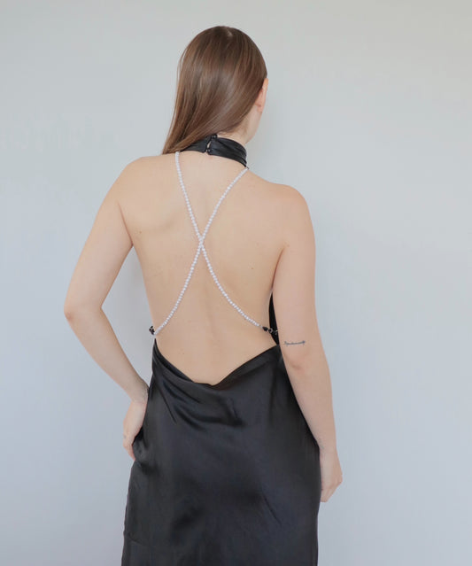 Pearl Backless Dress