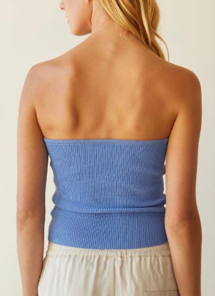 Strapless Top in Blue