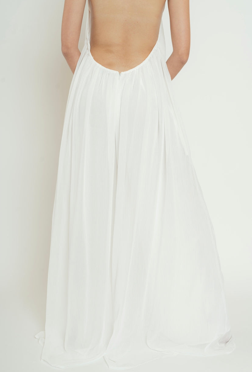 Backless Jumpsuit in White