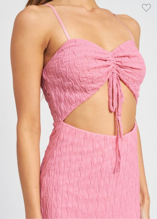 Pink Cut Out Dress