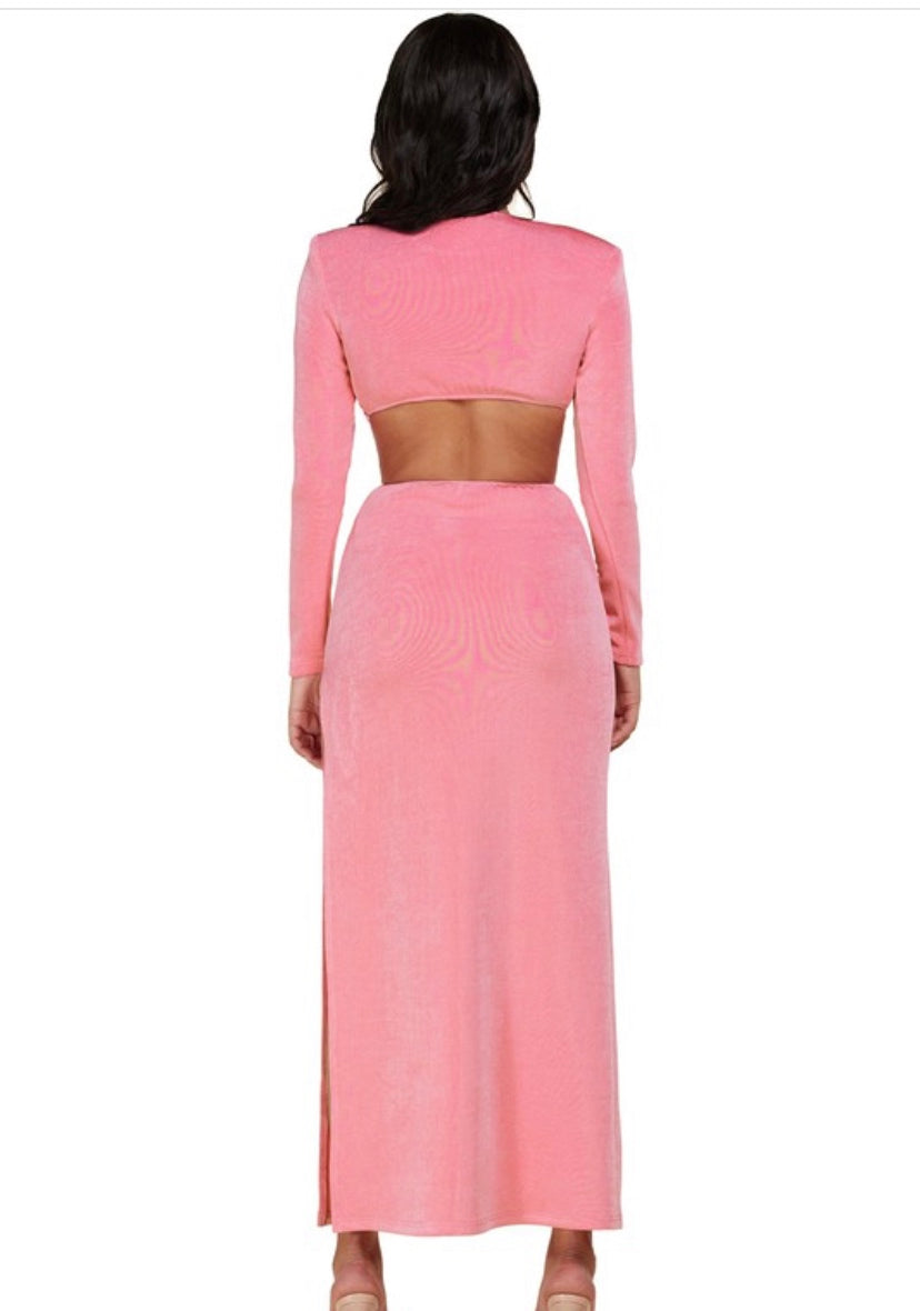 Pink Cut Out Dress