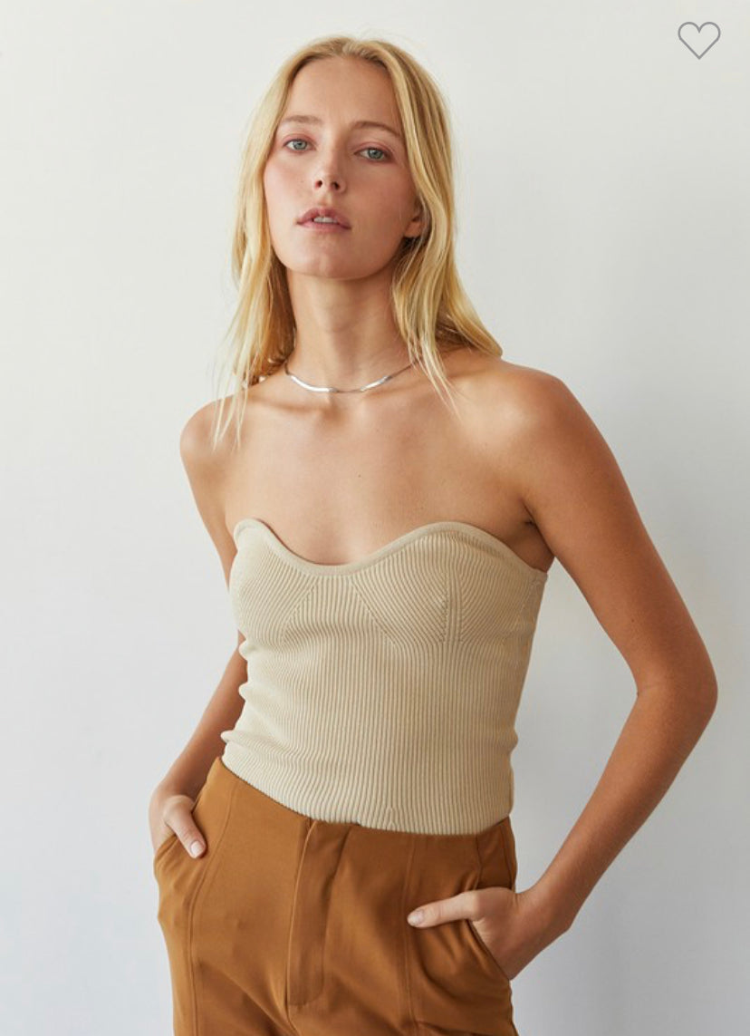 Strapless Top in Beige